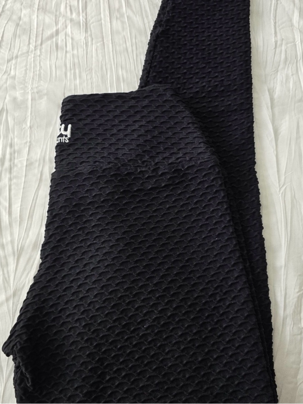 Booty by Brabants Black Textured High-Waist Leggings